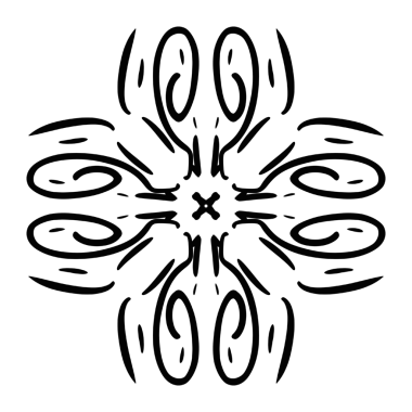 el çizimi dairesel desen geleneksel motif ve antik doğu süslemeleri