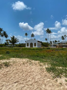 Passo de Camaragibe sahilindeki şapel - Maceio - Alogoas - Brezilya