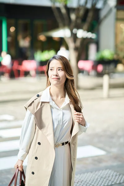 Young woman going out in casual clothes at the city
