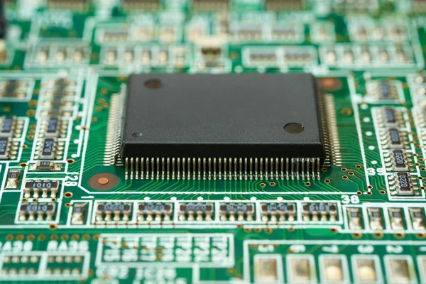Close Computer Electronic Circuit — Stok fotoğraf