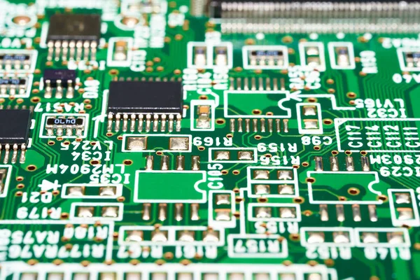 Close Computer Electronic Circuit — Fotografia de Stock