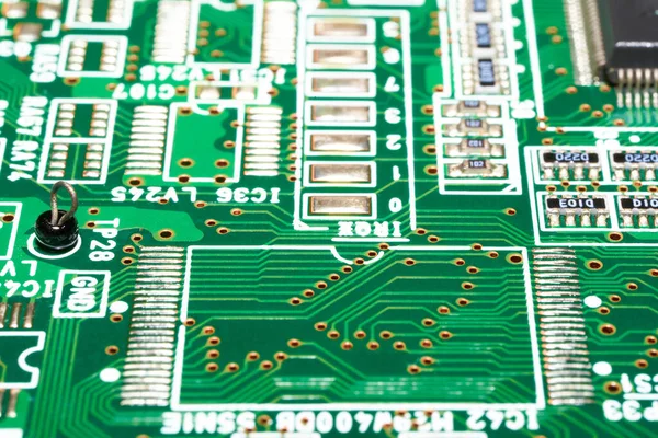 Close Computer Electronic Circuit — Foto Stock