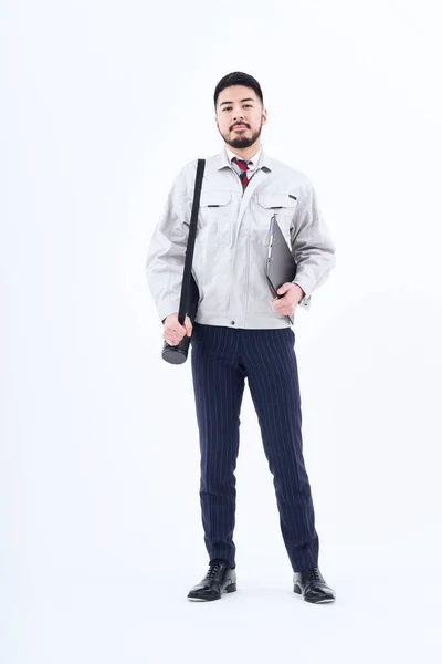 Business Person Work Clothes White Background — Photo