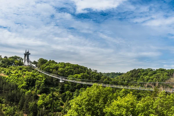 Titan Corde Pont Suspendu Sur Rappbodetalsperre Dans Les Montagnes Harz — Photo
