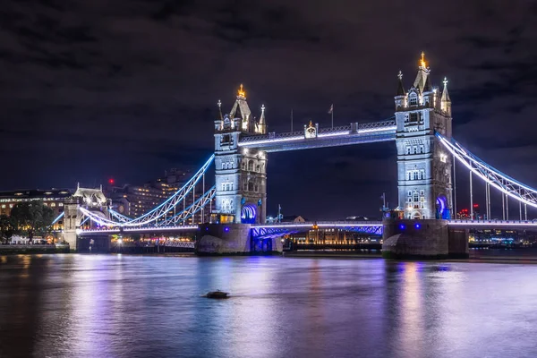 Вид Тауэрский Мост Лондоне Ночью Красивый Вид Реку Тэймс — стоковое фото