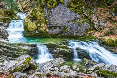 Kışın Tegernsee Gölü yakınlarında Rottach-Egern, Bavyera, Almanya