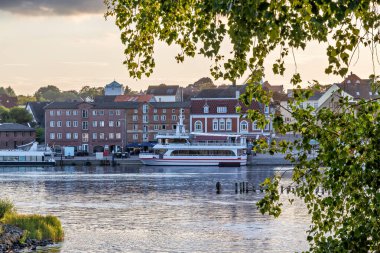 View to Kappeln, a town in Schleswig-Holstein on the Schlei in Northern Germany clipart