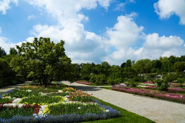 Münih 'teki botanik bahçesi, turizm, yeşil ve renkli