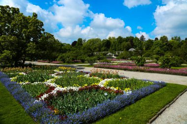 Münih 'teki botanik bahçesi, turizm, yeşil ve renkli