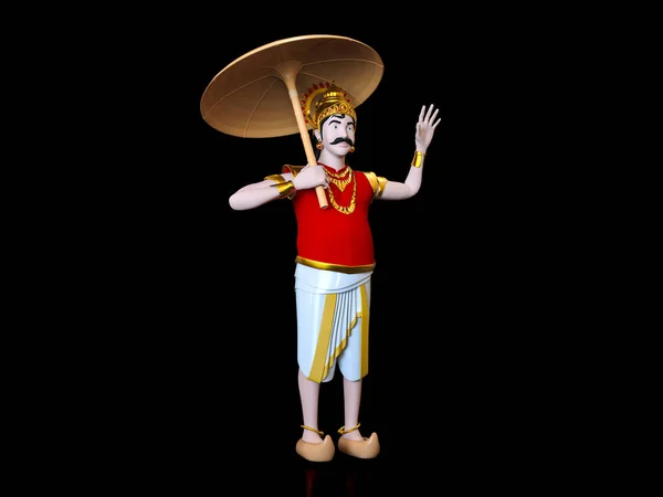Mahabali国王的传奇 3D渲染图像 — 图库照片