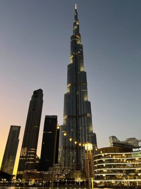 Dubai, uae - Aralık: Burj Khalifa Gece Şehri, Dubai