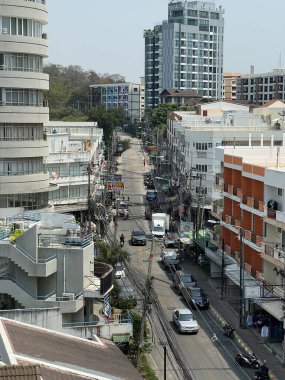 Pattaya şehrinin manzarası