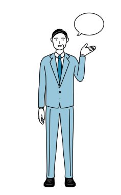 Üst düzey iş adamları, yöneticiler, yöneticiler ve başkanların basit bir çizimi..