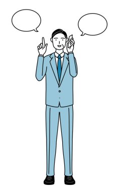 Telefonda kıdemli iş adamları, yöneticiler, yöneticiler ve başkanların basit çizimleri var..