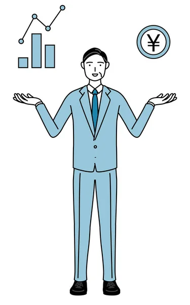 Jednoduchá Kresba Linie Ilustrace Vysoce Postavených Podnikatelů Manažerů Manažerů Prezidentů — Stockový vektor