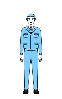 İş elbiseli bir adamın basit çizimi.