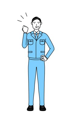 Yönetim, yöneticiler, fabrika müdürü, iş yerindeki bir adam cesaretle poz veriyor..