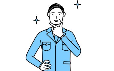 Yönetim, yöneticiler, fabrika müdürü, iş yerinde kendine güvenen bir adam..