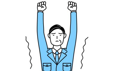 Yönetim, yöneticiler, fabrika müdürü, iş yerindeki bir adam esnek ve dik duruyor..