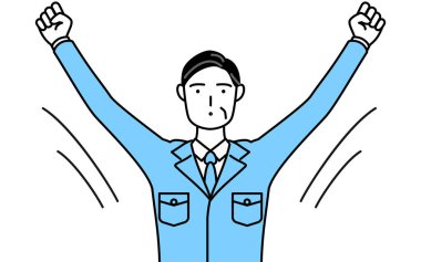 Yönetim, yöneticiler, fabrika müdürü, iş yerindeki bir adam derin nefes alıyor..