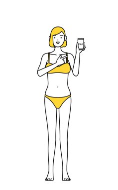 Saç kesimi ve Estetik Salon imajı, iç çamaşırlı bir kadın akıllı telefondan parasız internet ödemesi öneriyor..