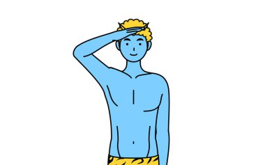 Geleneksel Japon etkinliği, şubatta Setsubun 'da kaplan desenli pantolon giyen bir dev askeri tarzda selam veriyor.