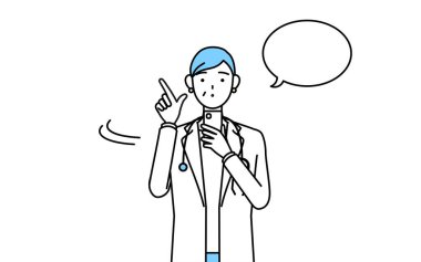 Female doctor in white coats with stethoscopes, senior, middle-aged veterans operating a smartphone.