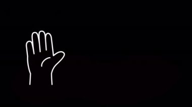 Help Me, simple animation of hand sign illustration, Alpha channel will be included when downloading the 4K Apple ProRes 4444 file only