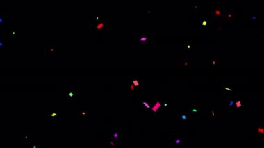 Simple animation of confetti dancing, with alpha channel