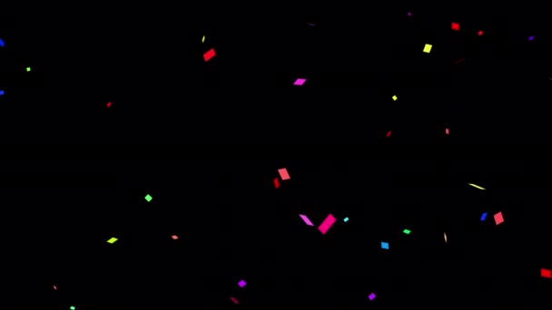 Simple Animation Confetti Dancing Alpha Channel — Stock Video