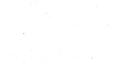 Konfeti dansının basit animasyonu, beyaz arkaplan