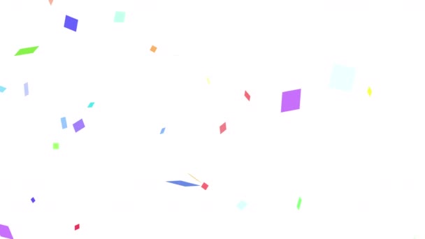 Animation Simple Danse Confettis Fond Blanc — Video