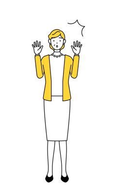 Emekli yaşlılar, orta yaşlı kadınlar, şaşırmış bir şekilde ellerini kaldırıyorlar..