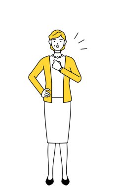 Emekli yaşlılar, orta yaşlı bir kadın, göğsüne vuruyor..