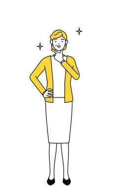 Emekli yaşlılar, orta yaşlı bir kadın, kendine güvenen bir poz..