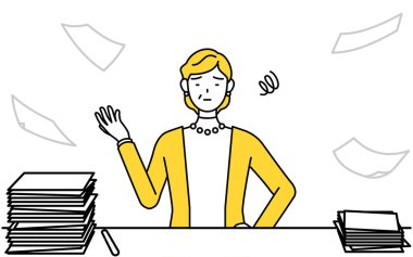 Emekli yaşlılar, orta yaşlı kadınlar, düzensiz işlerinden bıkmış, Vector Illustration