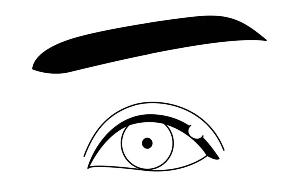 Kliparty Medyczne Rysunek Linii Ilustracja Choroby Oczu Sty Ego Hordeol — Wektor stockowy