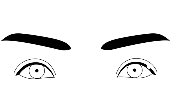 Medical Clipart Line Drawing Illustration Eye Disease Sty External Hordeolum — 스톡 벡터