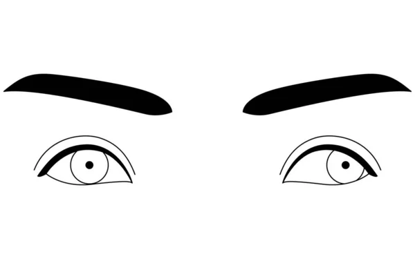 Lékařské Ilustrace Diagrammatické Kresby Očních Onemocnění Strabismus Exotropie Vektorové Ilustrace — Stockový vektor