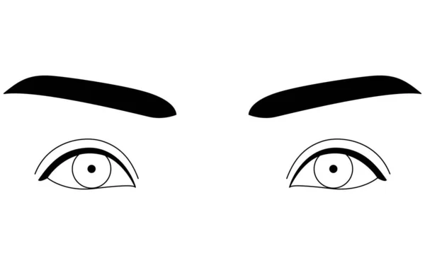 Ilustrações Médicas Desenhos Linhas Diagramáticas Doenças Oculares Estrabismo Condições Normais — Vetor de Stock