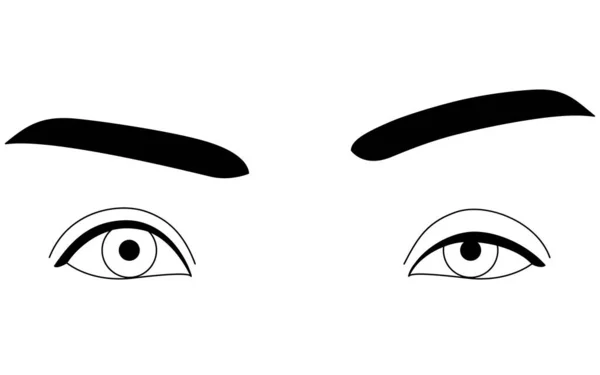 Diagram Moderate Ptosis Eyelid Drooping Vector Illustration — 스톡 벡터