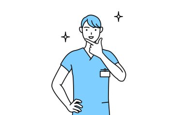 Erkek hemşire, fizyoterapist, mesleki terapist, konuşma terapisti, üniformalı hemşire asistanı.