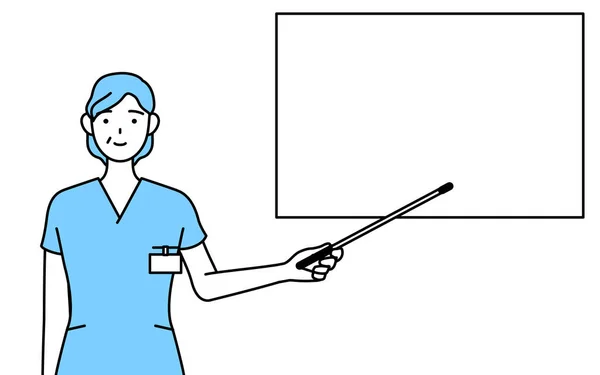 Infirmière Âge Moyen Infirmière Principale Physiothérapeute Ergothérapeute Orthophoniste Infirmière Auxiliaire — Image vectorielle