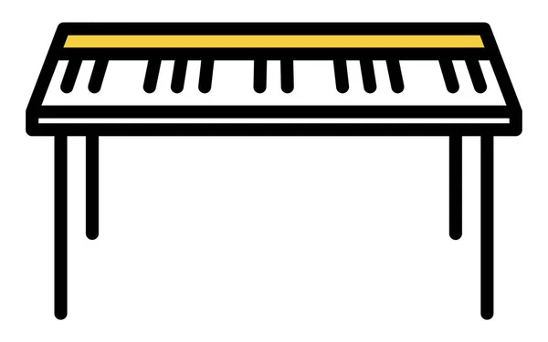 Musik Einfaches Tastatursymbol Keyboarder Vektorillustration — Stockvektor
