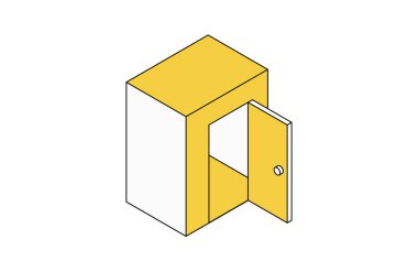 Kiralık evlerde gürültü azaltma için ses geçirmez odaların resimli rehberi, Vektör İllüstrasyonu