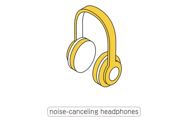 stock vector Noise-canceling headphones Illustration of a handy noise-canceling product, Vector Illustration