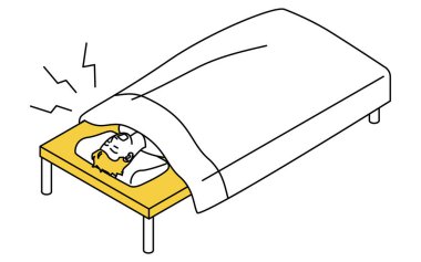 Kiralama özelliklerindeki gürültü sorunları: Horlayanlar, Vektör İllüstrasyonu