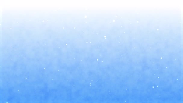 Blue Abstract Background Snow Falling Particles — Stock Video