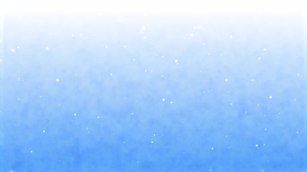 闪烁的环路粒子 雪花和蓝色的抽象背景 — 图库视频影像