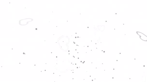 ループ粒子 輝く心と透明な背景 アルファチャンネル かわいいポップイメージ — ストック動画